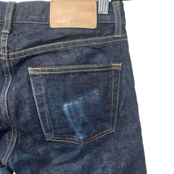 Buck Mason Mens Dark Wash Slim Fit Blue Jeans Size 30 Made in America USA - Picture 3 of 12